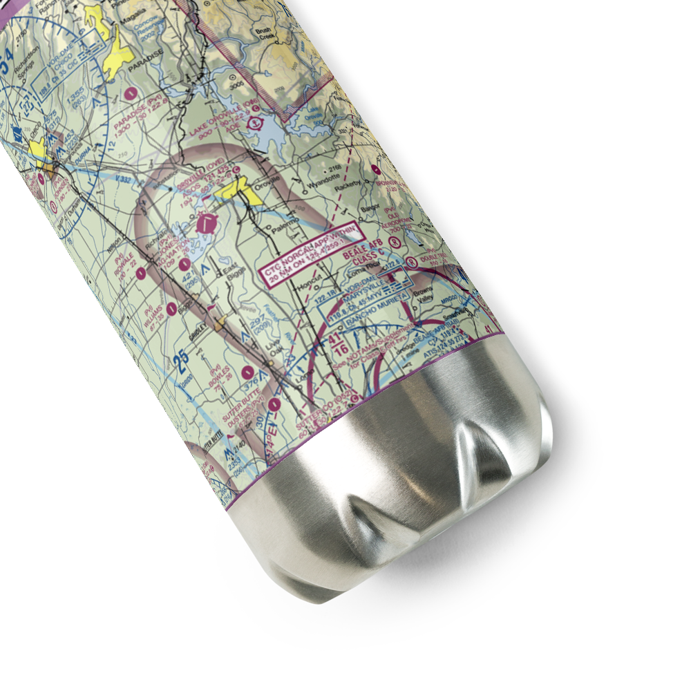 Siller Bros Inc Airport (97CL) VFR Sectional Water Bottle 