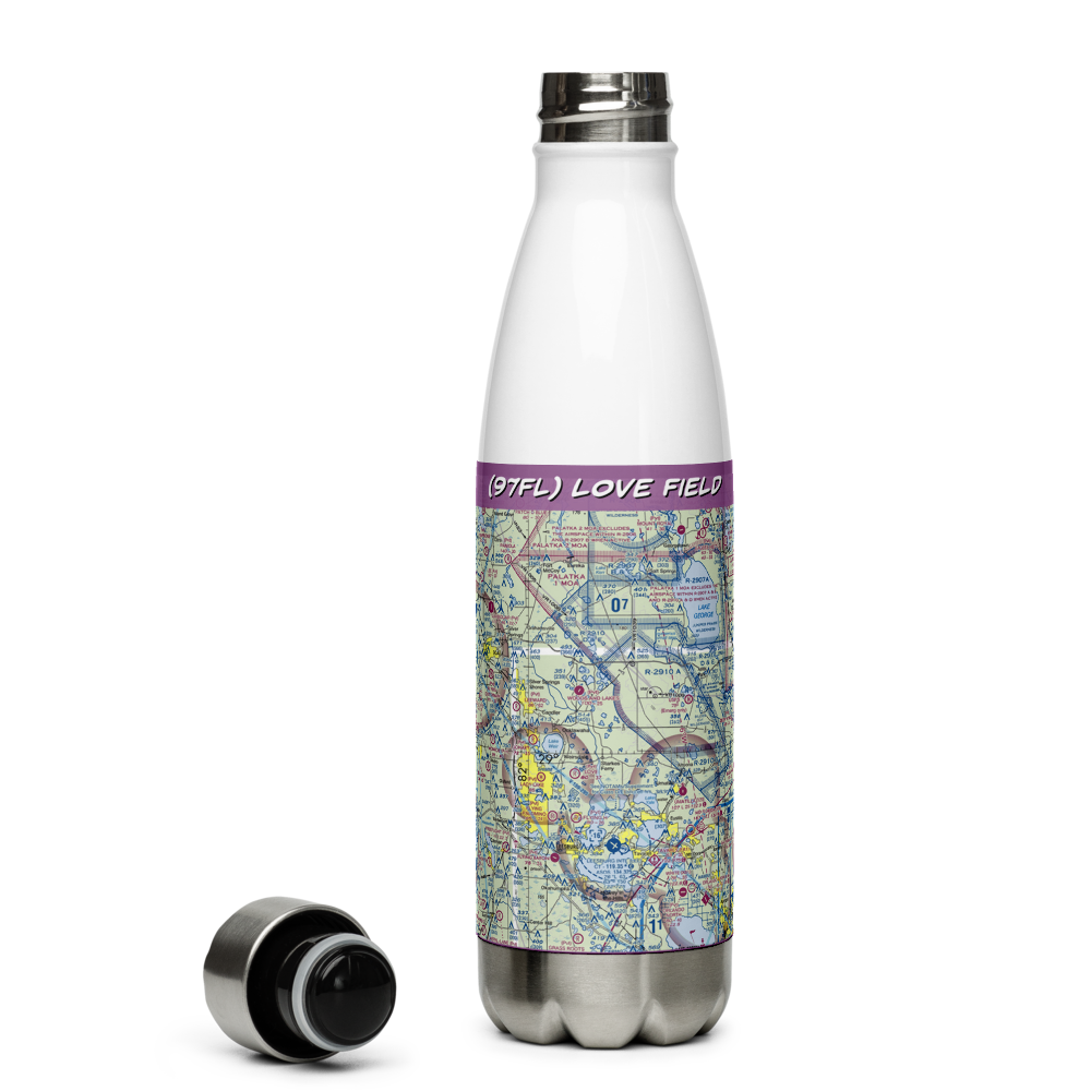 Love Field (97FL) VFR Sectional Water Bottle 