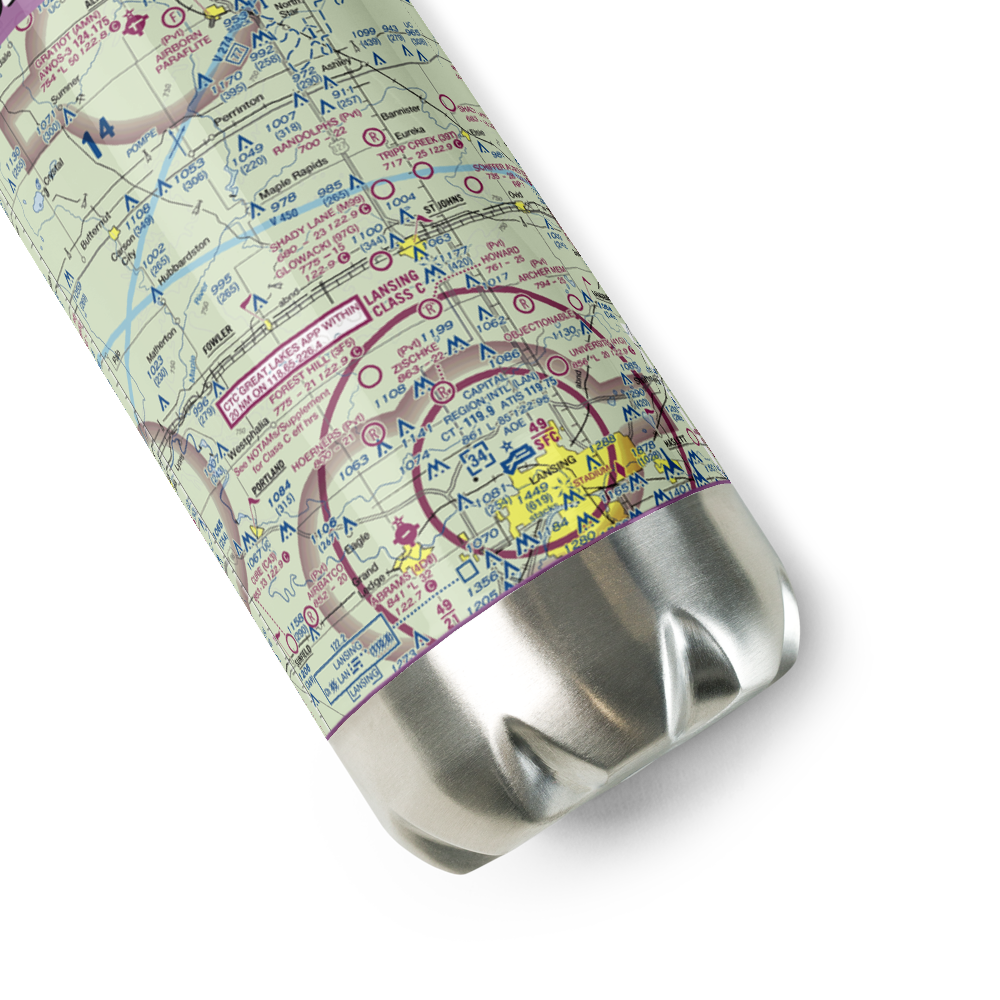 Glowacki Airport (97G) VFR Sectional Water Bottle 