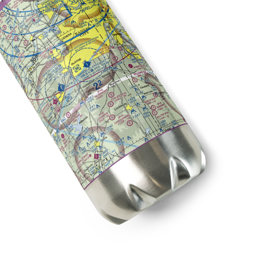 Clear View Farm Airport (97KS) VFR Sectional Water Bottle 