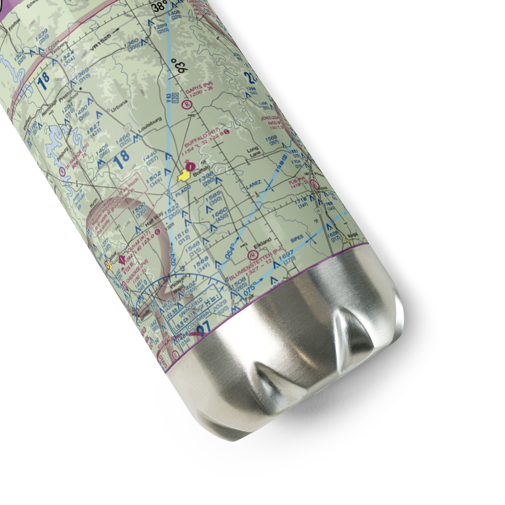 Gary's Airport (97MO) VFR Sectional Water Bottle 