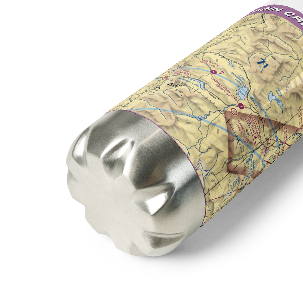 Cabin Creek Landing Airport (97MT) VFR Sectional Water Bottle 