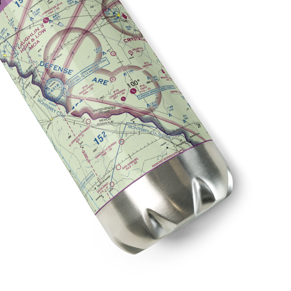 San Pedro Ranch Airport (97TX) VFR Sectional Water Bottle 