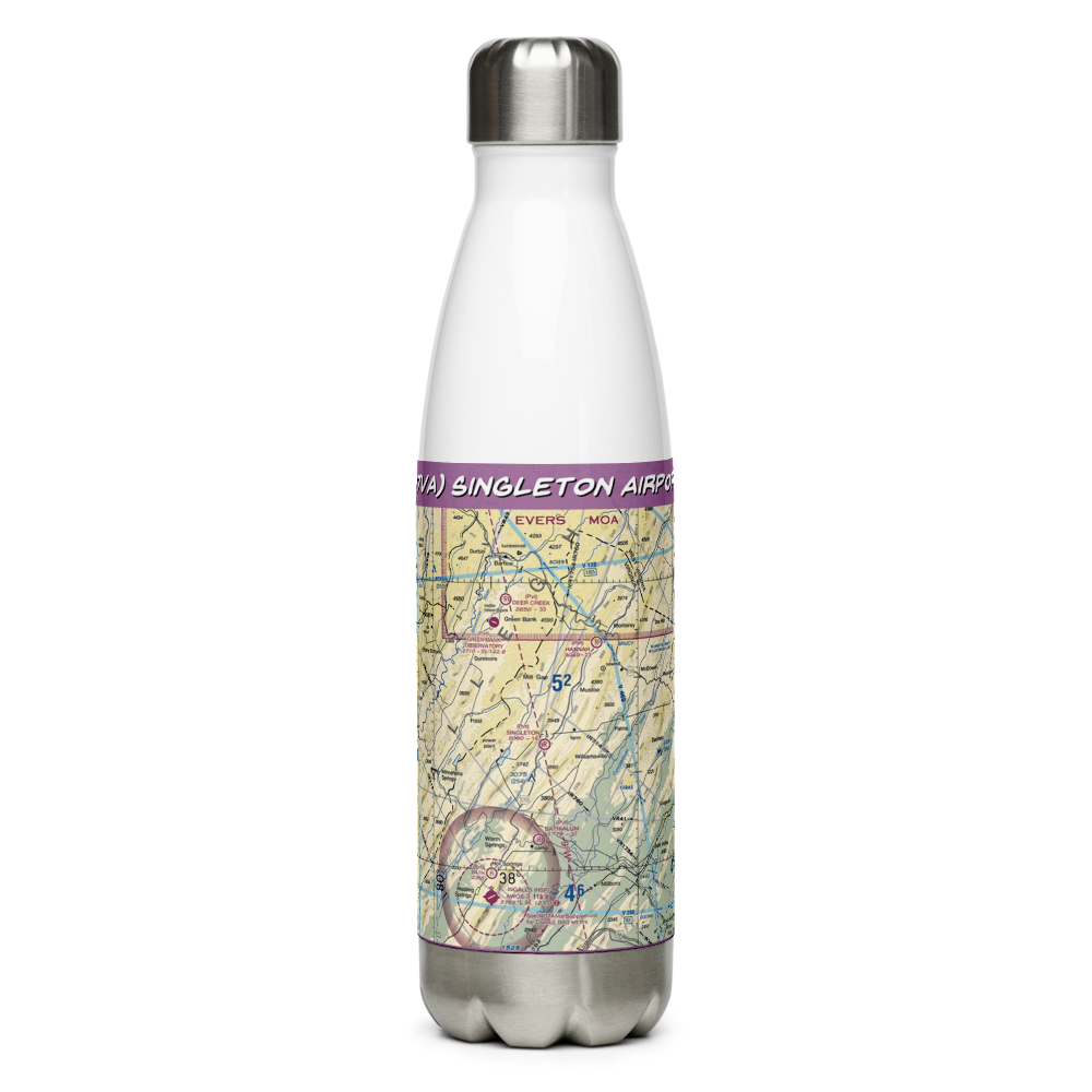Singleton Airport (97VA) VFR Sectional Water Bottle 