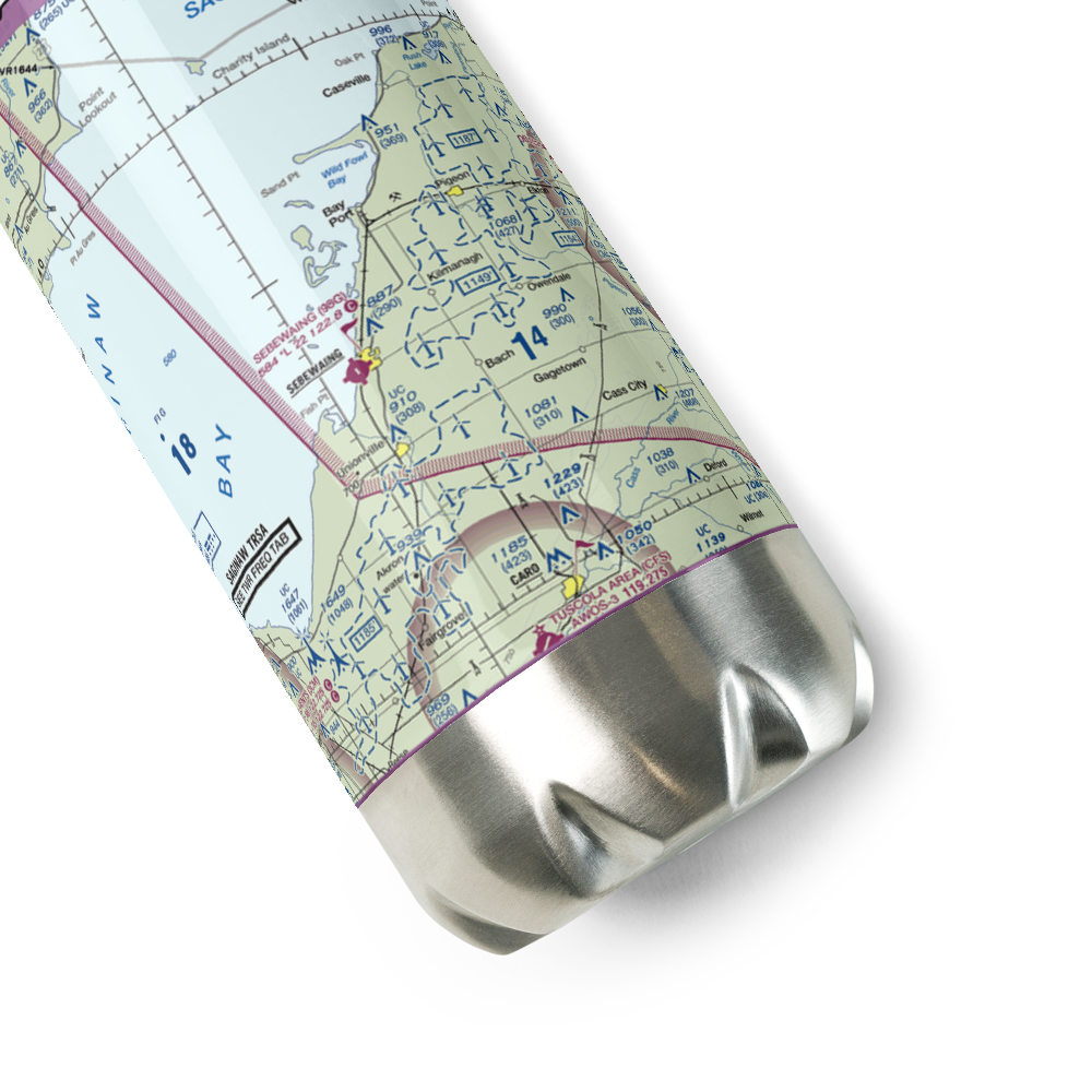 Sebewaing Township Airport (98G) VFR Sectional Water Bottle 