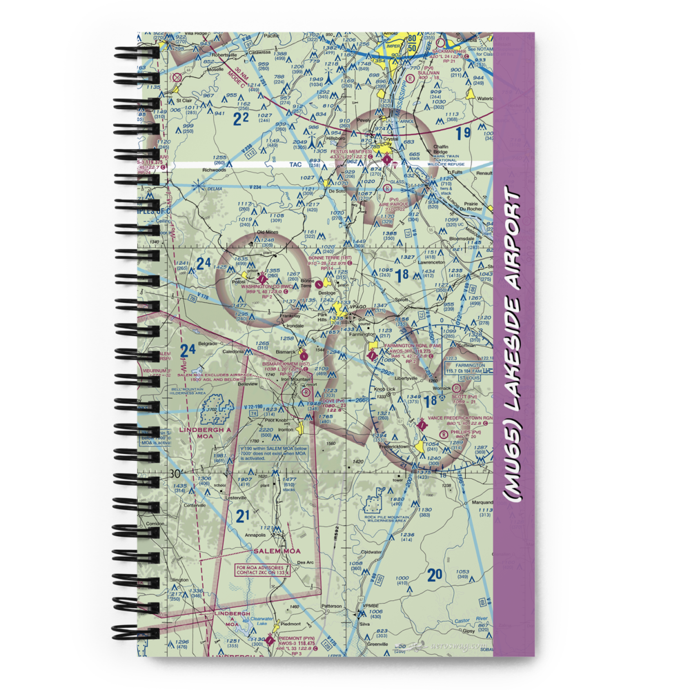 Lakeside Airport (MU65) VFR Sectional Notebook 