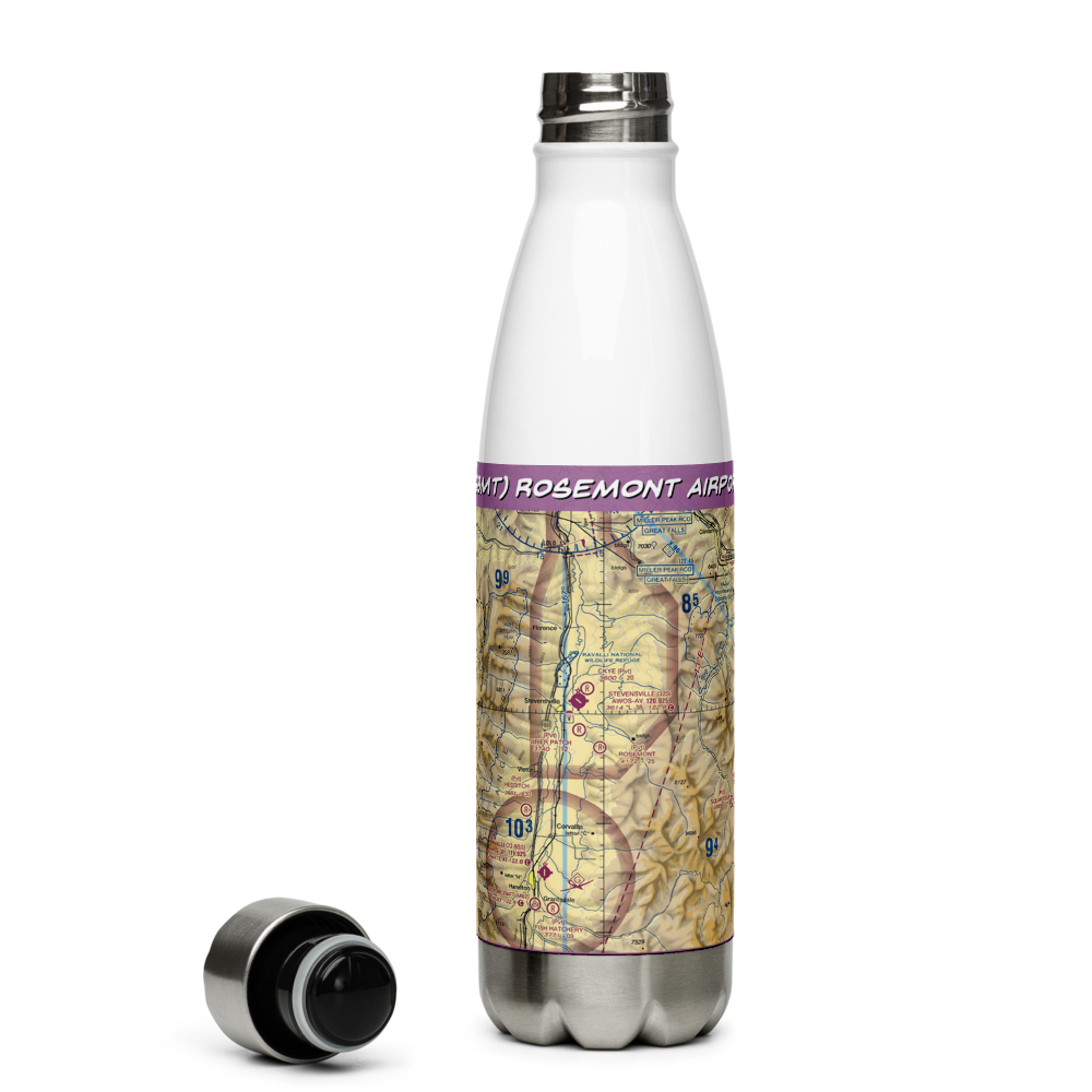 Rosemont Airport (98MT) VFR Sectional Water Bottle 