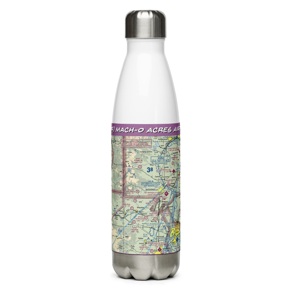 Mach-O Acres Airport (98OR) VFR Sectional Water Bottle 