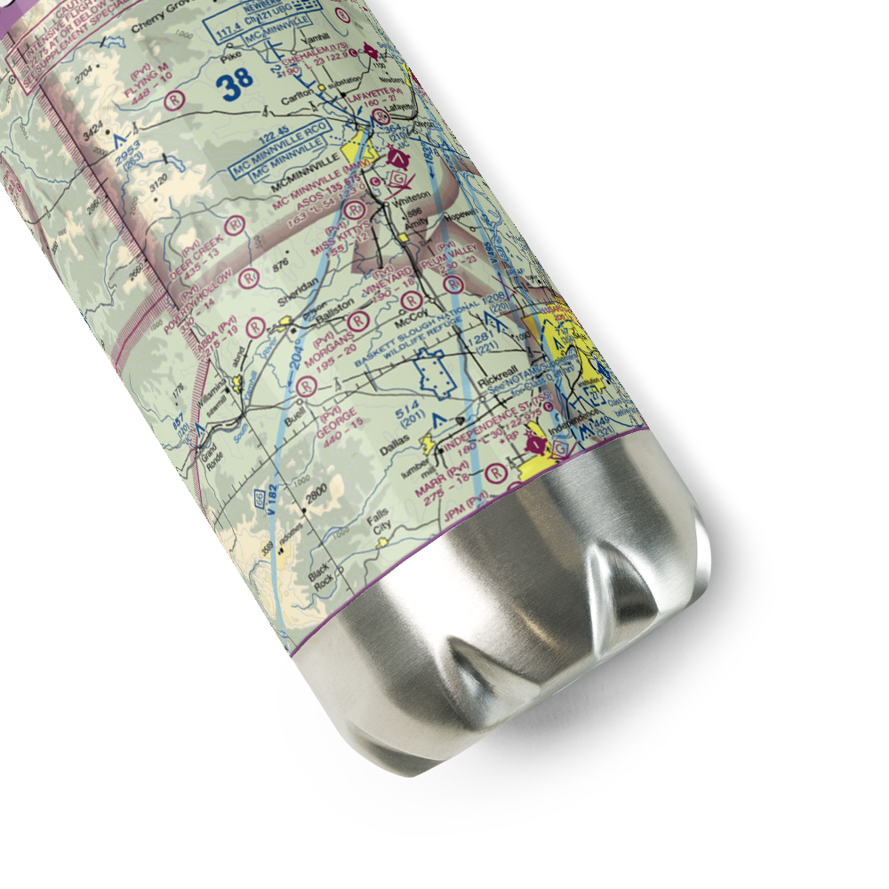 Mach-O Acres Airport (98OR) VFR Sectional Water Bottle 