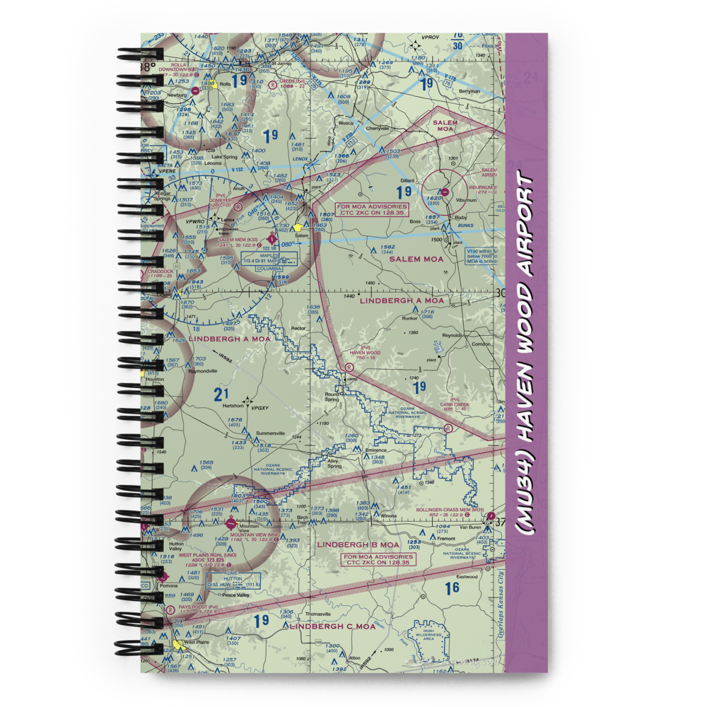 Haven Wood Airport (MU34) VFR Sectional Notebook 