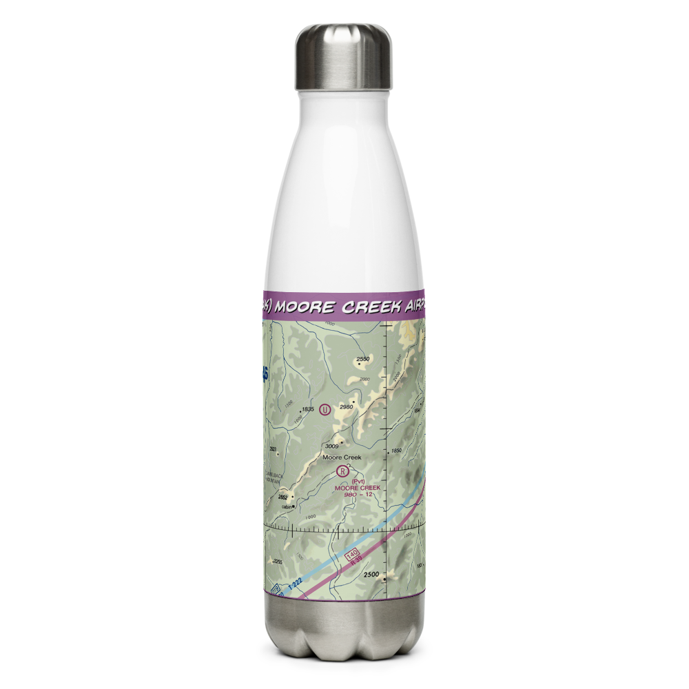 Moore Creek Airport (99AK) VFR Sectional Water Bottle 