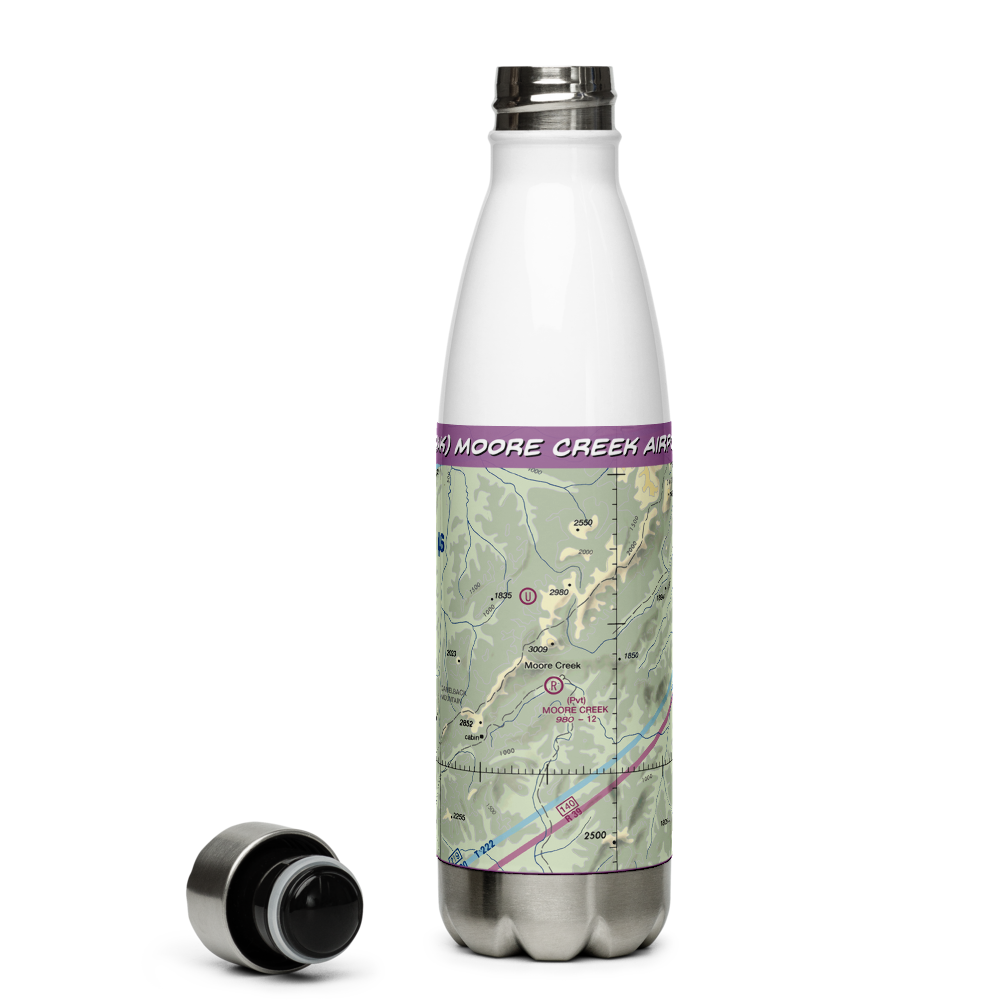 Moore Creek Airport (99AK) VFR Sectional Water Bottle 