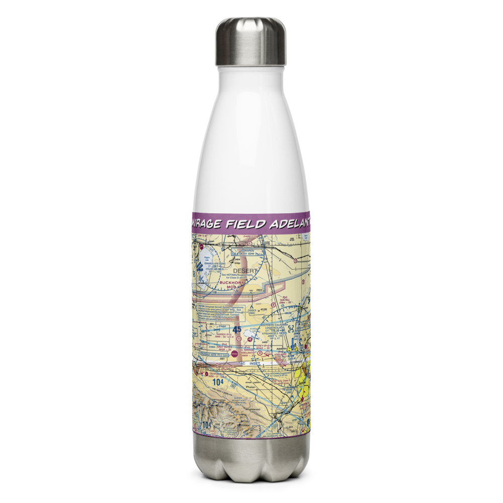 El Mirage Field Adelanto Airport (99CL) VFR Sectional Water Bottle 