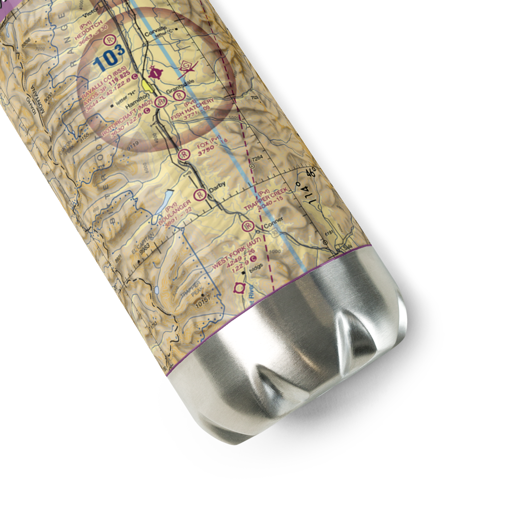 Fox Field (99MT) VFR Sectional Water Bottle 