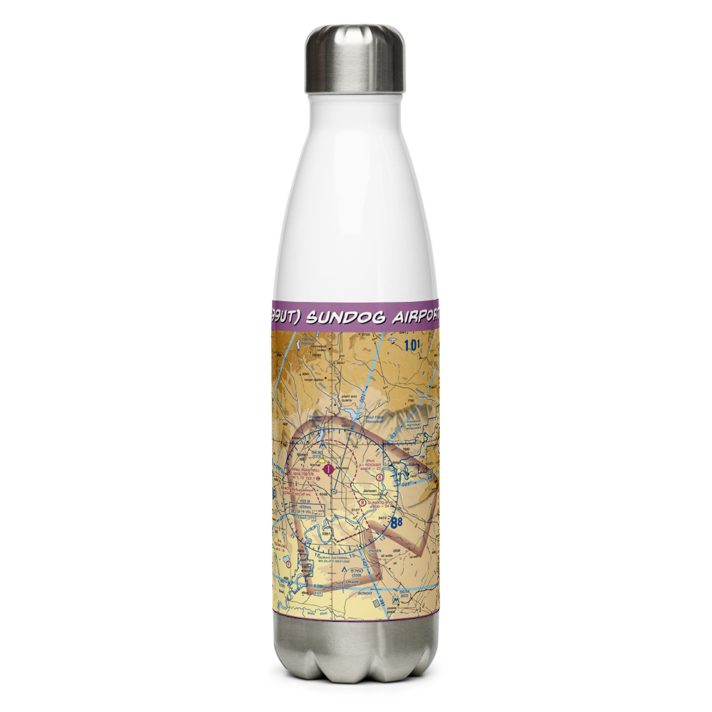 Sundog Airport (99UT) VFR Sectional Water Bottle 