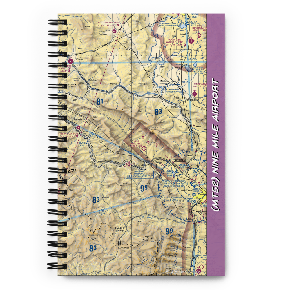 Nine Mile Airport (MT52) VFR Sectional Notebook 