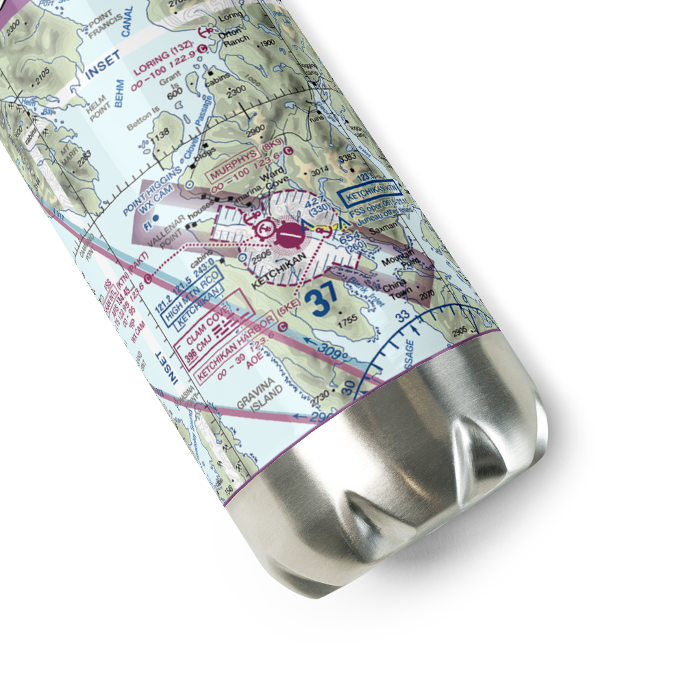 Peninsula Point Pullout Seaplane Base (9C0) VFR Sectional Water Bottle 