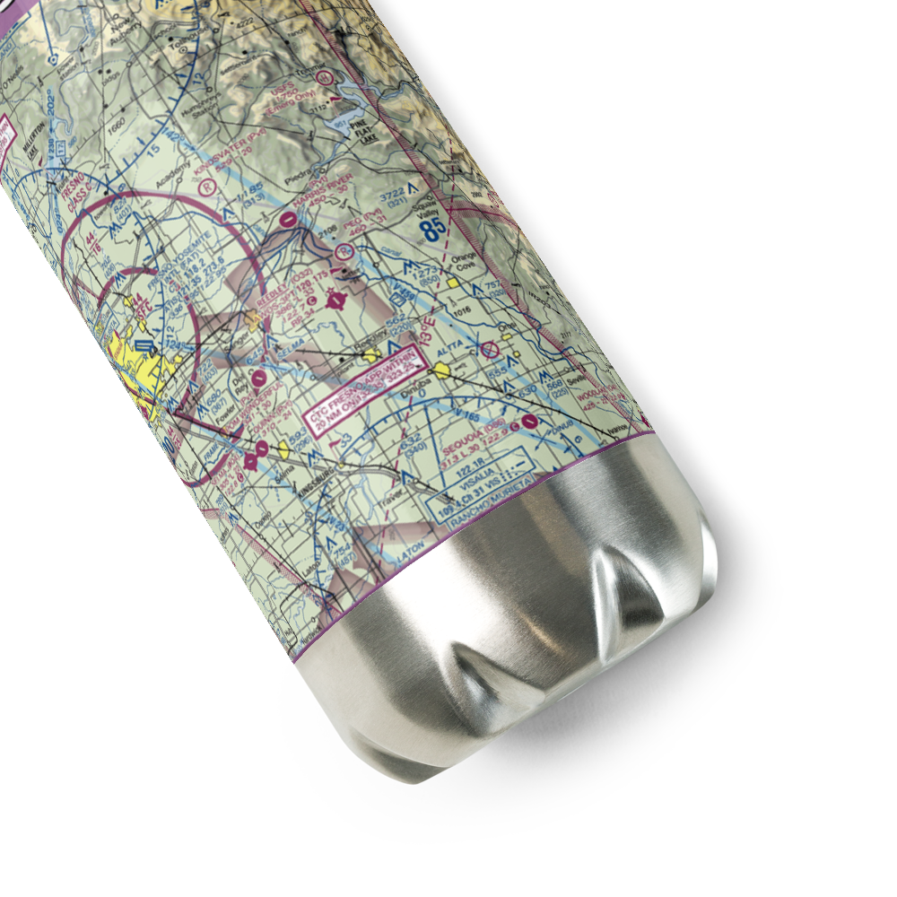 Harris River Ranch Airport (9CA7) VFR Sectional Water Bottle 