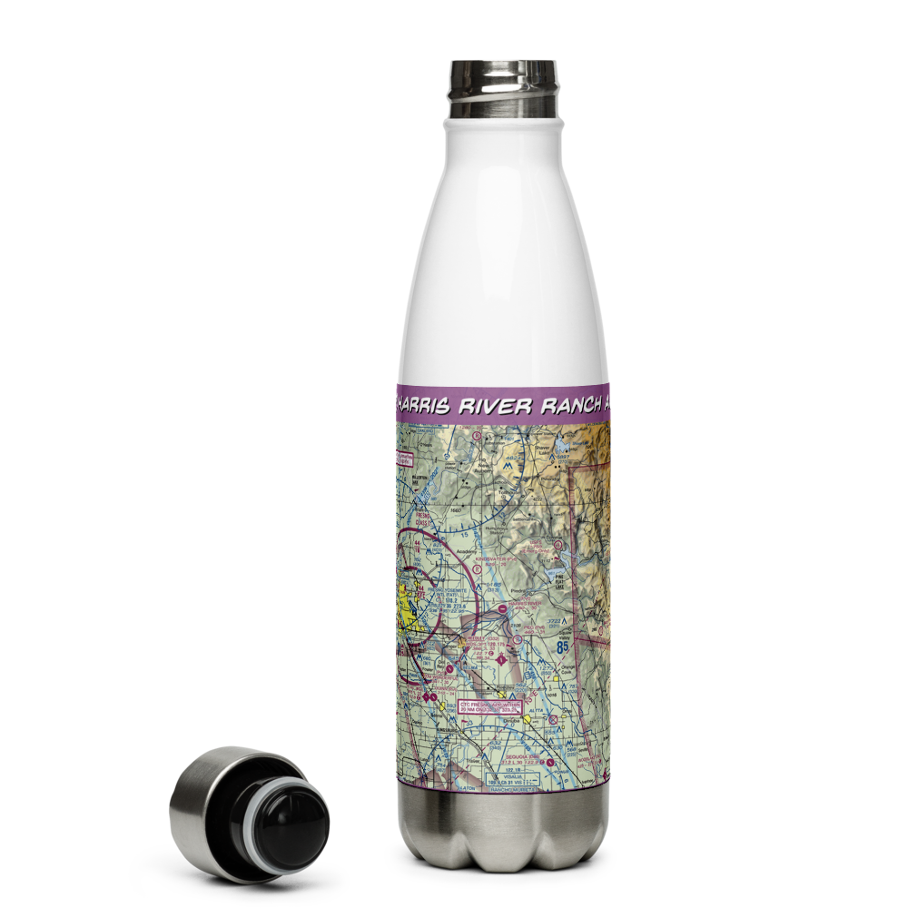 Harris River Ranch Airport (9CA7) VFR Sectional Water Bottle 