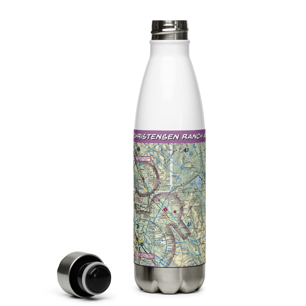 Christensen Ranch Airport (9CL2) VFR Sectional Water Bottle 