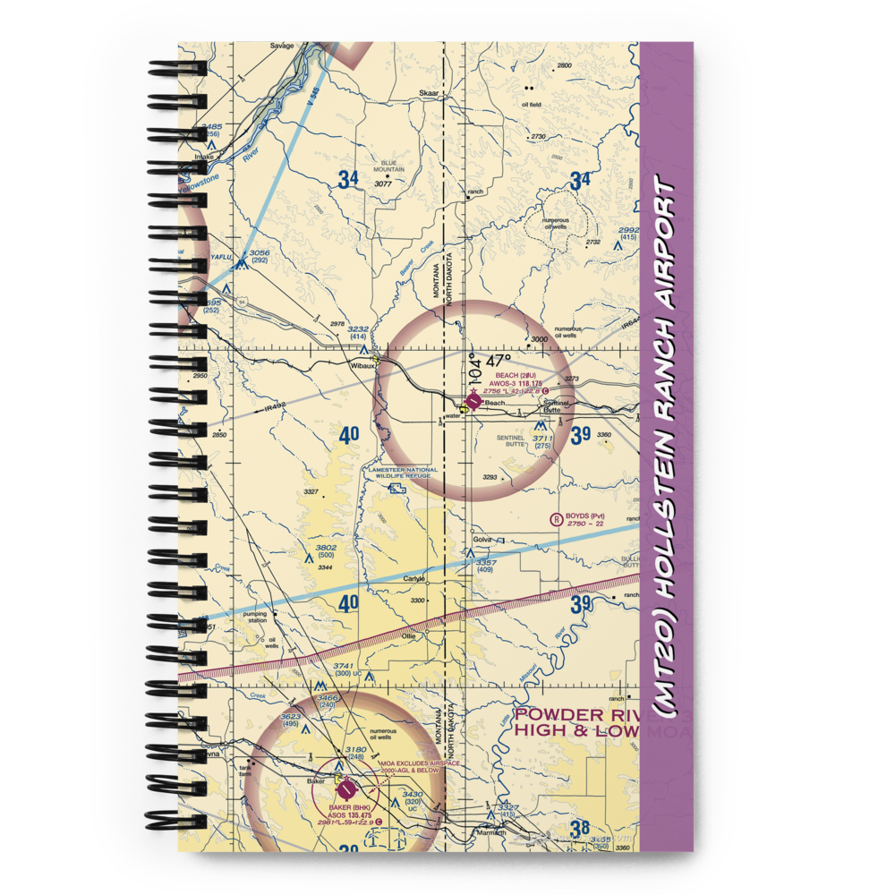 Hollstein Ranch Airport (MT20) VFR Sectional Notebook 