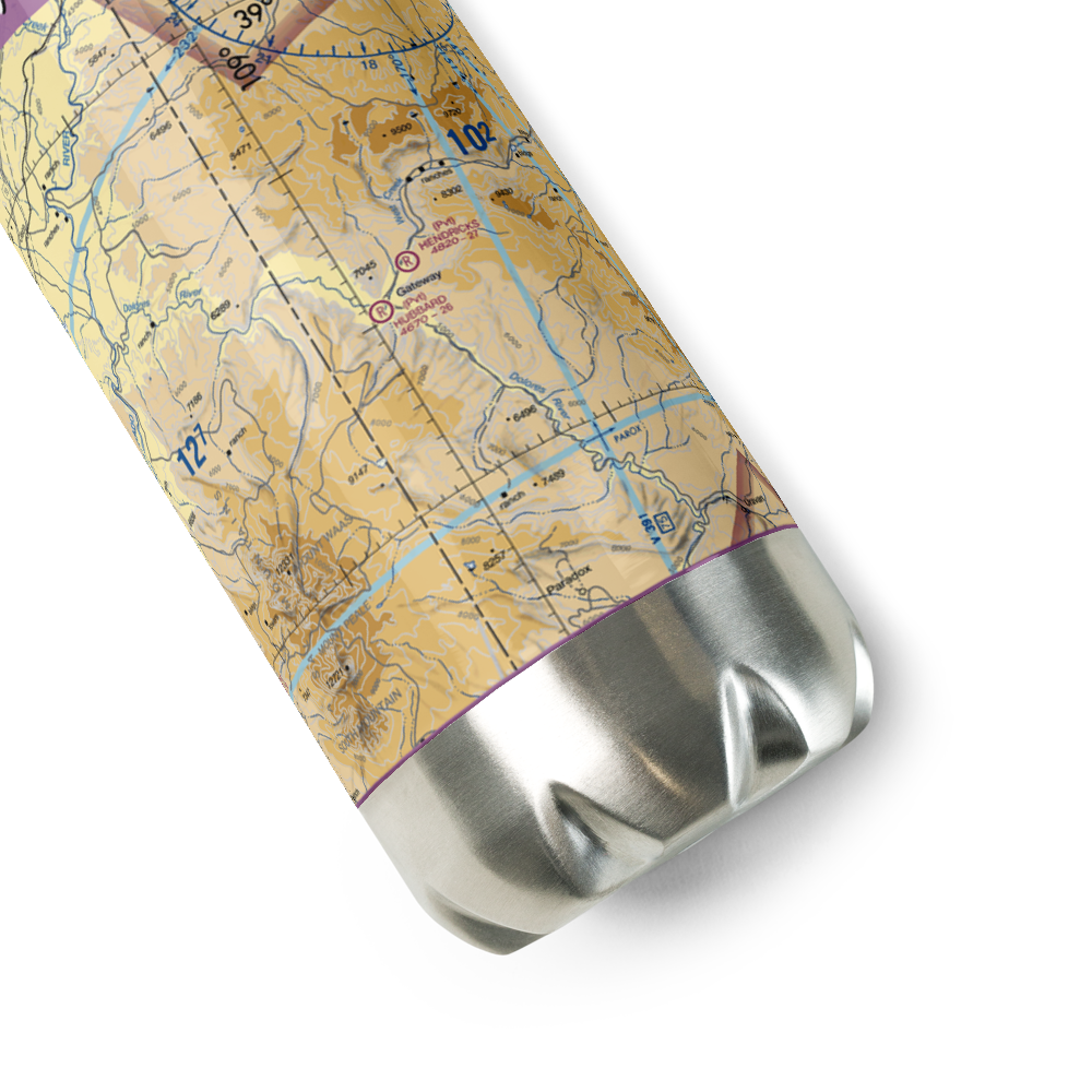Hubbard Airport (9CO3) VFR Sectional Water Bottle 