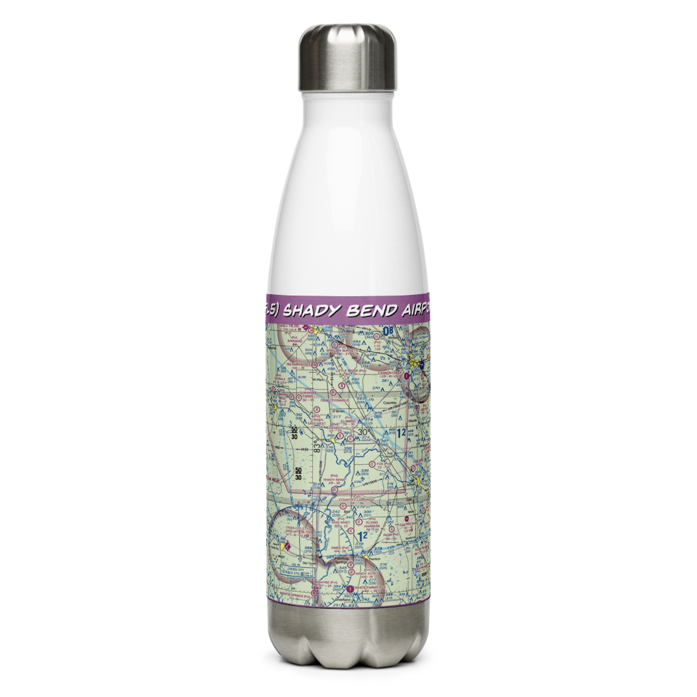 Shady Bend Airport (9FL5) VFR Sectional Water Bottle 