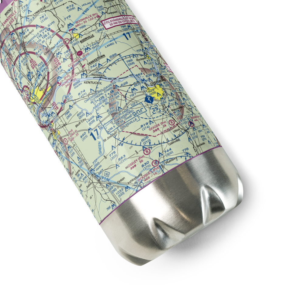 Short Stop Airport (9II1) VFR Sectional Water Bottle 