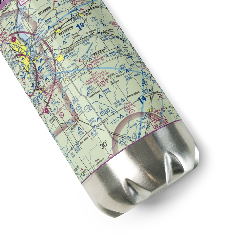 Weishaupt Airport (9IL6) VFR Sectional Water Bottle 