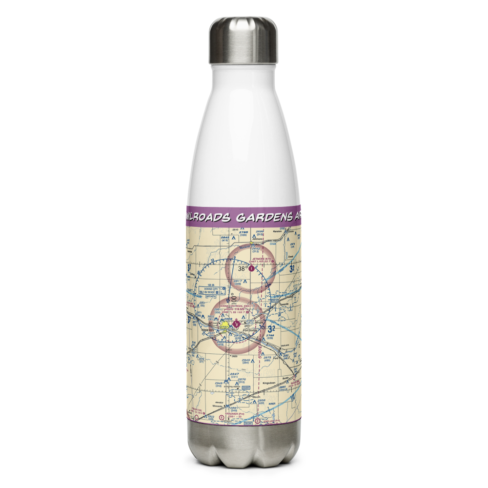 Wilroads Gardens Airport (9K1) VFR Sectional Water Bottle 