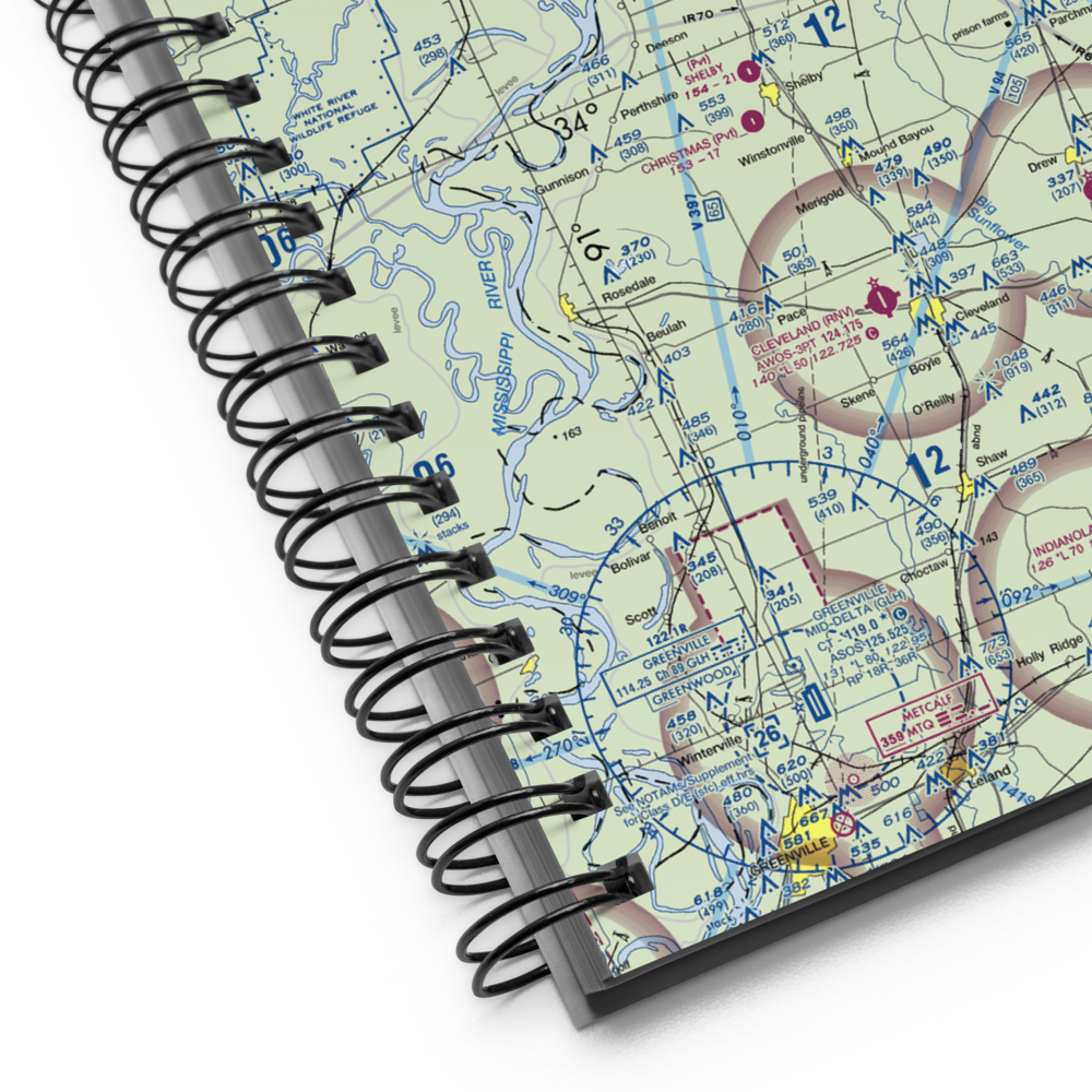 Glidwell Flying Service Airport (MS09) VFR Sectional Notebook 