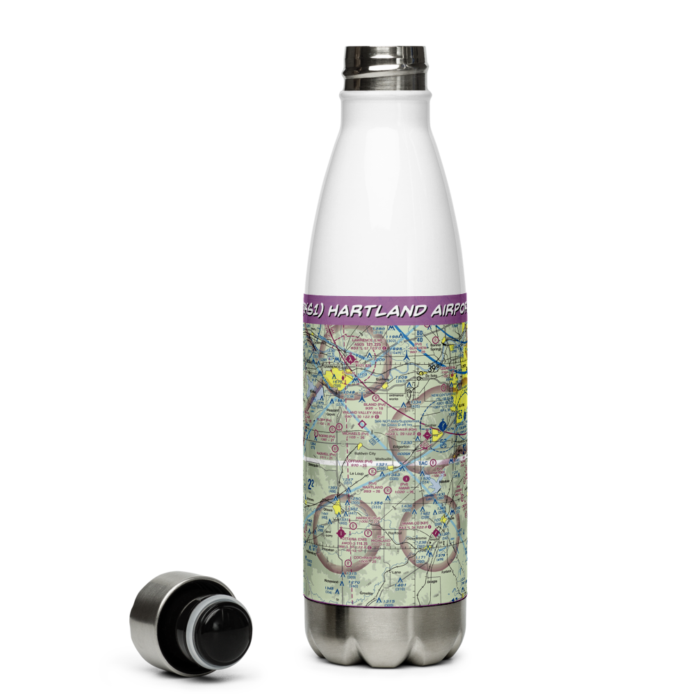 Hartland Airport (9KS1) VFR Sectional Water Bottle 