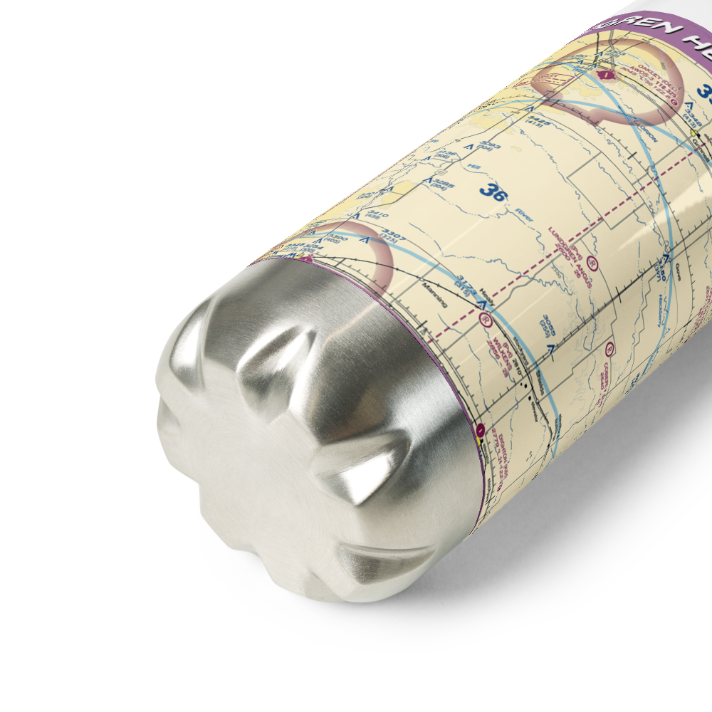 Lundgren Hereford Ranch Airport (9KS6) VFR Sectional Water Bottle 