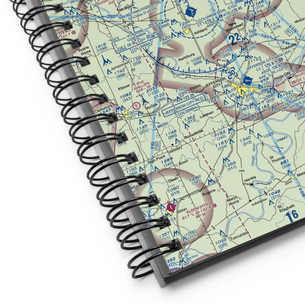Cedar Creek Airport (MO74) VFR Sectional Notebook 