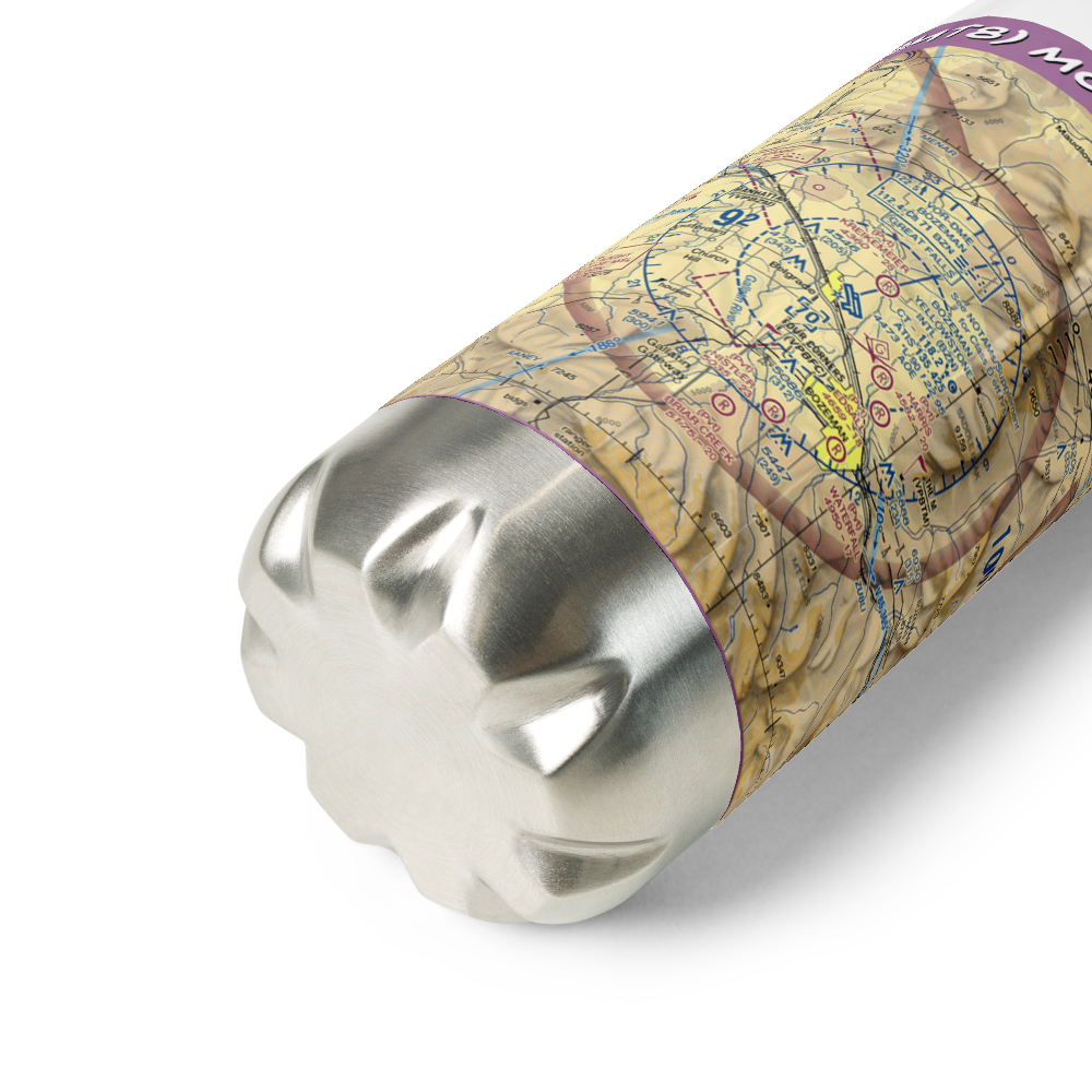 Monger Airport (9MT8) VFR Sectional Water Bottle 