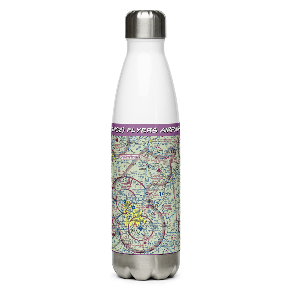 Flyers Airpark (9NC2) VFR Sectional Water Bottle 