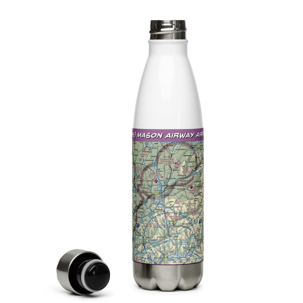 Mason Airway Airport (9NY6) VFR Sectional Water Bottle 
