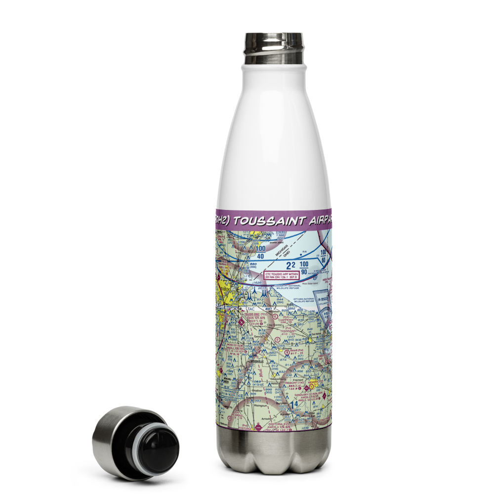 Toussaint Airpark (9OH2) VFR Sectional Water Bottle 