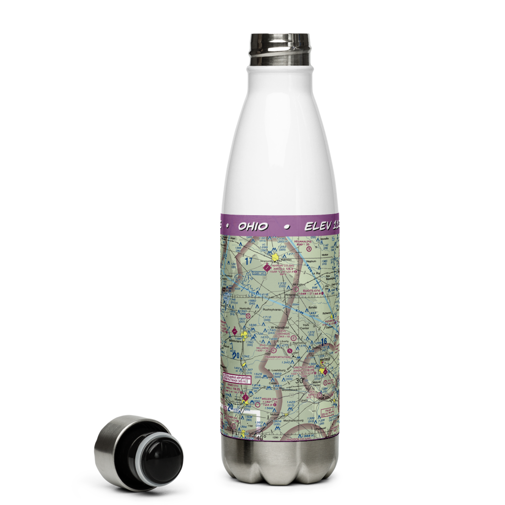 Transportation Research Center of Ohio Airport (9OI5) VFR Sectional Water Bottle 