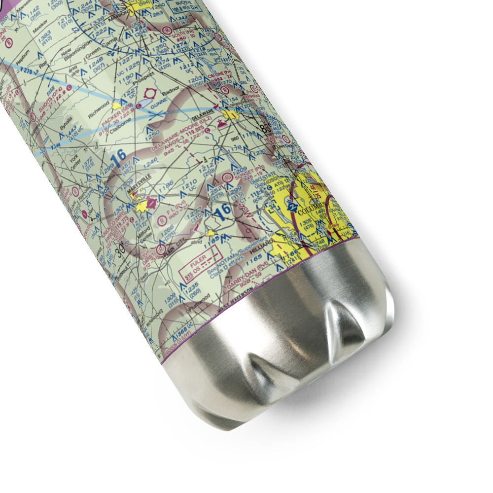 Bayes Airport (9OI7) VFR Sectional Water Bottle 