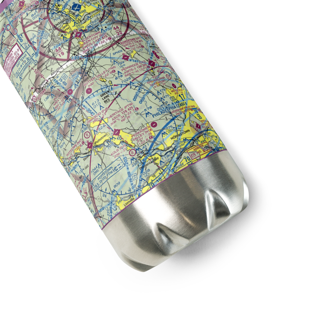 Old Plains Airport (9PA2) VFR Sectional Water Bottle 