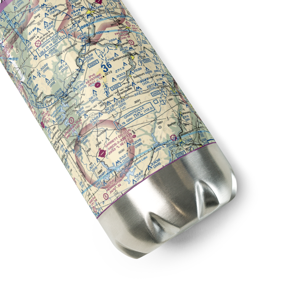 Keystone Airport (9PA7) VFR Sectional Water Bottle 