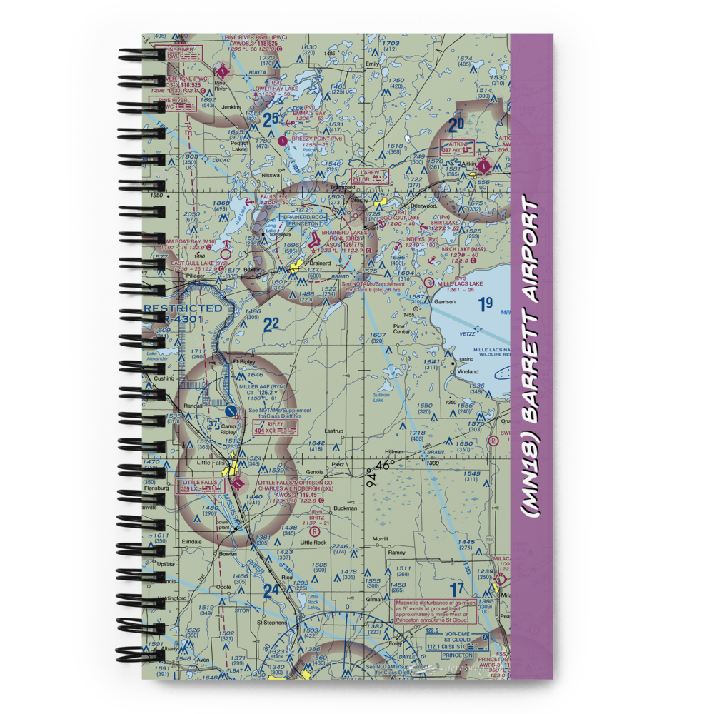Barrett Airport (MN18) VFR Sectional Notebook 