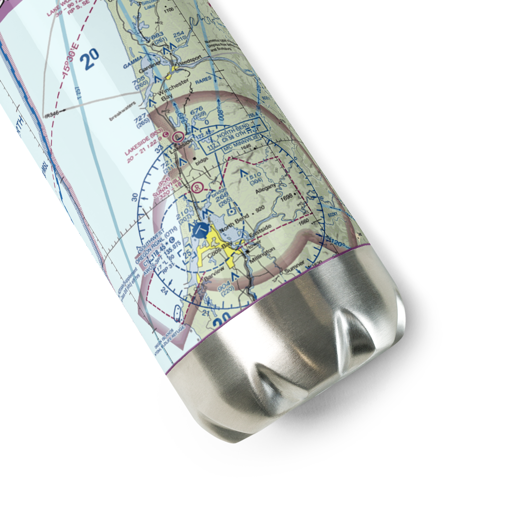 Lakeside State Airport (9S3) VFR Sectional Water Bottle 