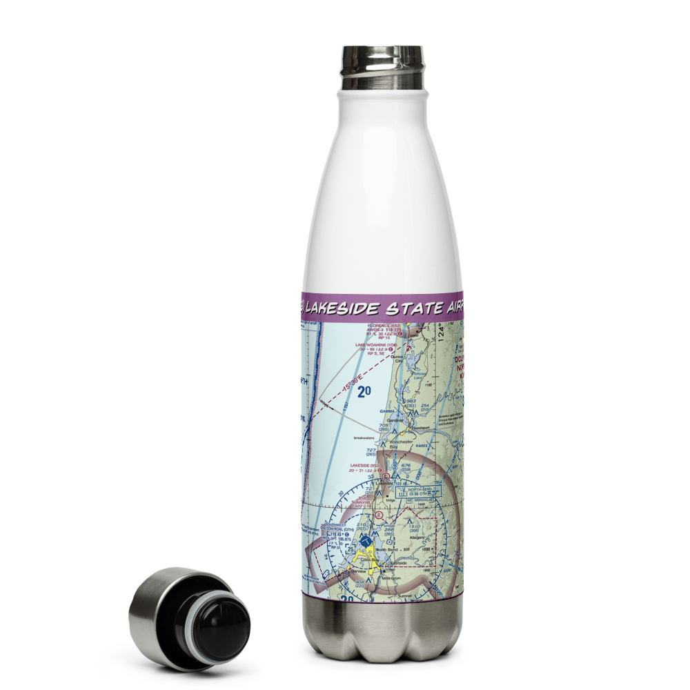 Lakeside State Airport (9S3) VFR Sectional Water Bottle 