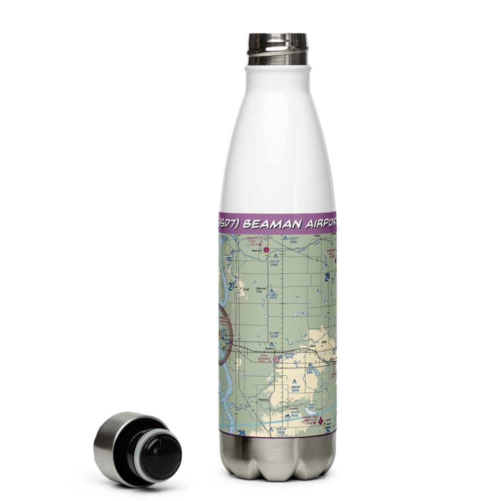 Beaman Airport (9SD7) VFR Sectional Water Bottle 