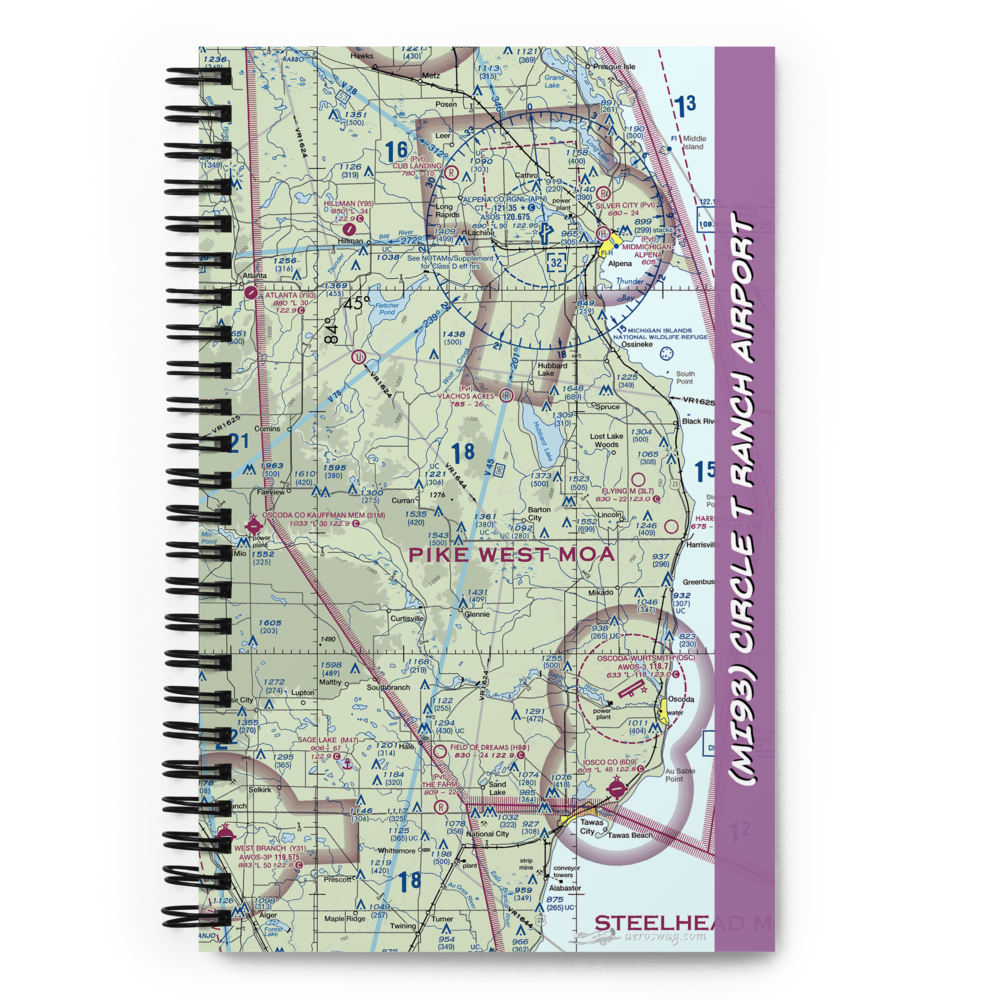 Circle T Ranch Airport (MI93) VFR Sectional Notebook 