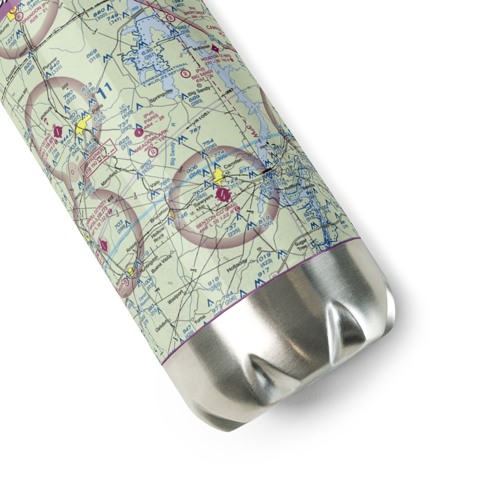 Meadowlark Airport (9TN2) VFR Sectional Water Bottle 
