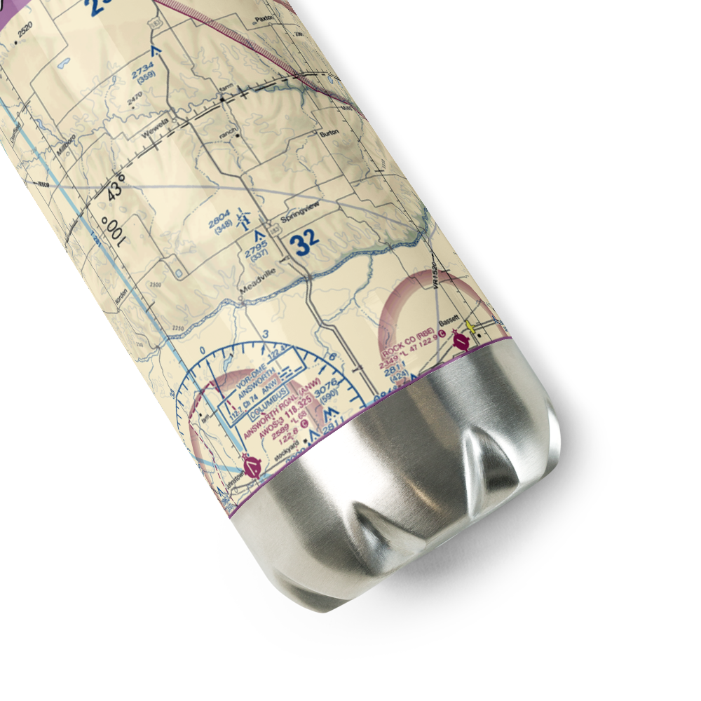Springview Municipal Airport (9V1) VFR Sectional Water Bottle 