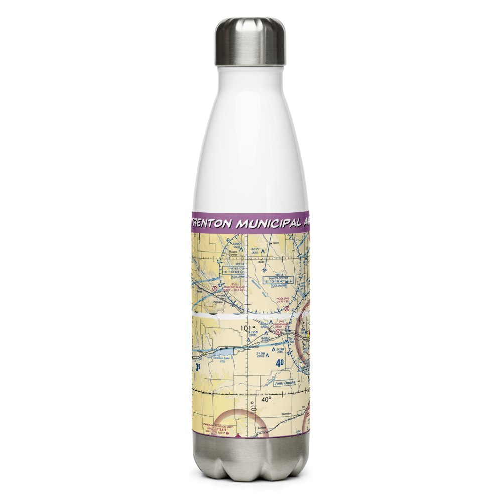 Trenton Municipal Airport (9V2) VFR Sectional Water Bottle 